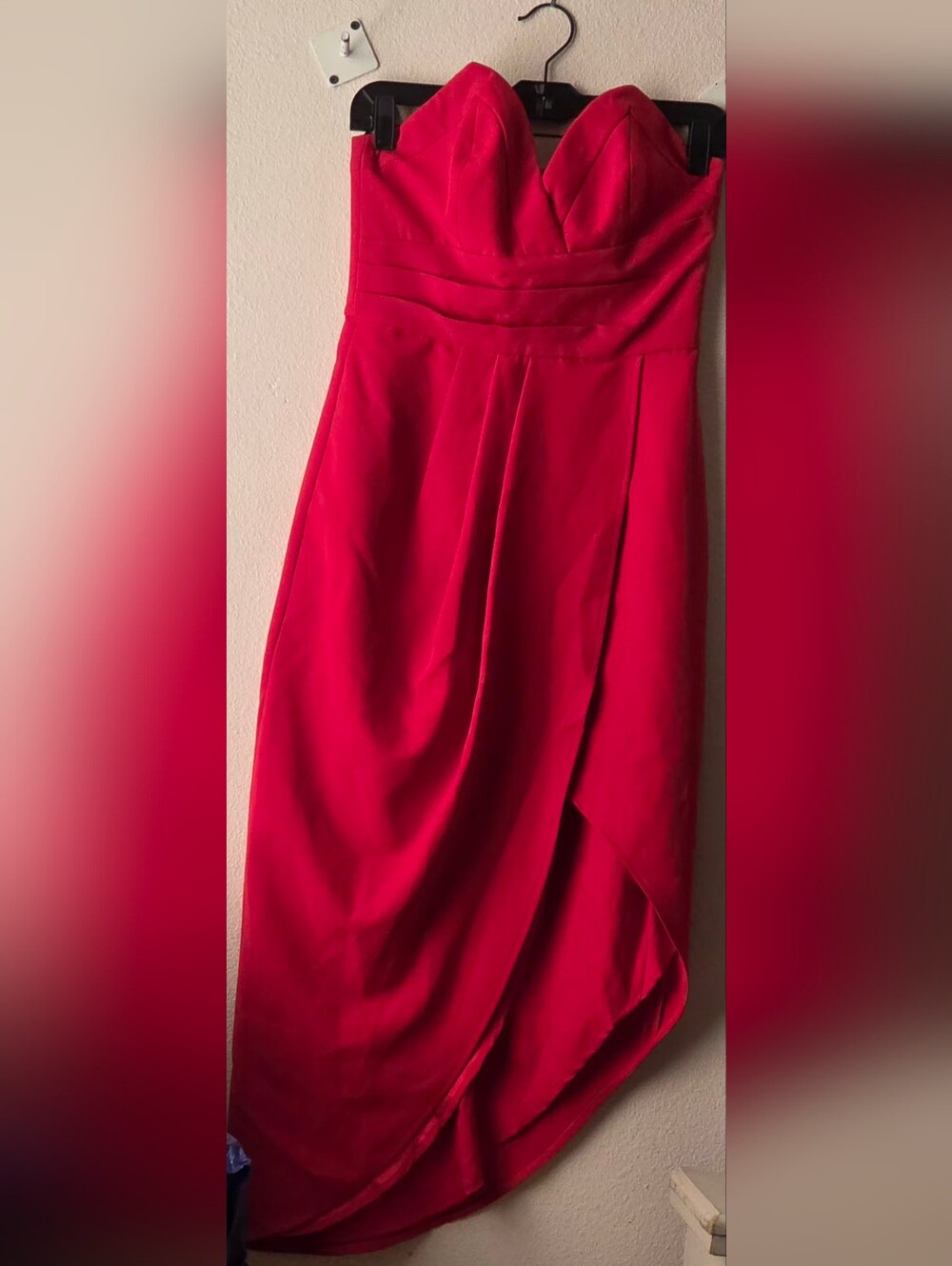Lovers + Friends Red Draped High-Low Skirt - Picture 3 of 7